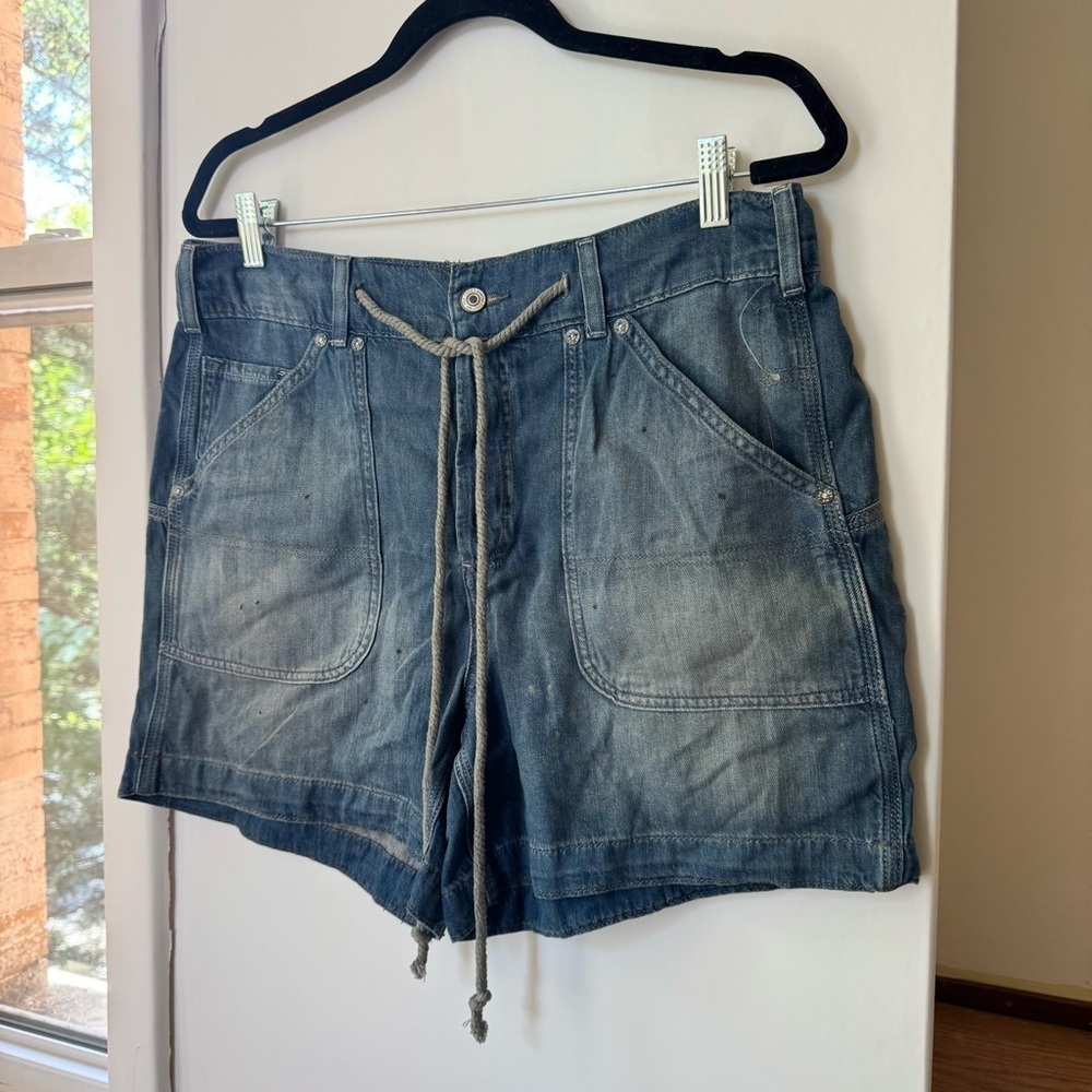 NWT Free People We The Free Second Chances Drawstring Jean Shorts Blue XS - Picture 6 of 15